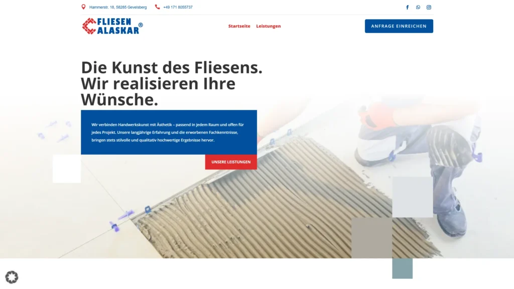 Webseite für Fliesenverleger 2 alaskarfliesenbetrieb.de 1920 x 1080