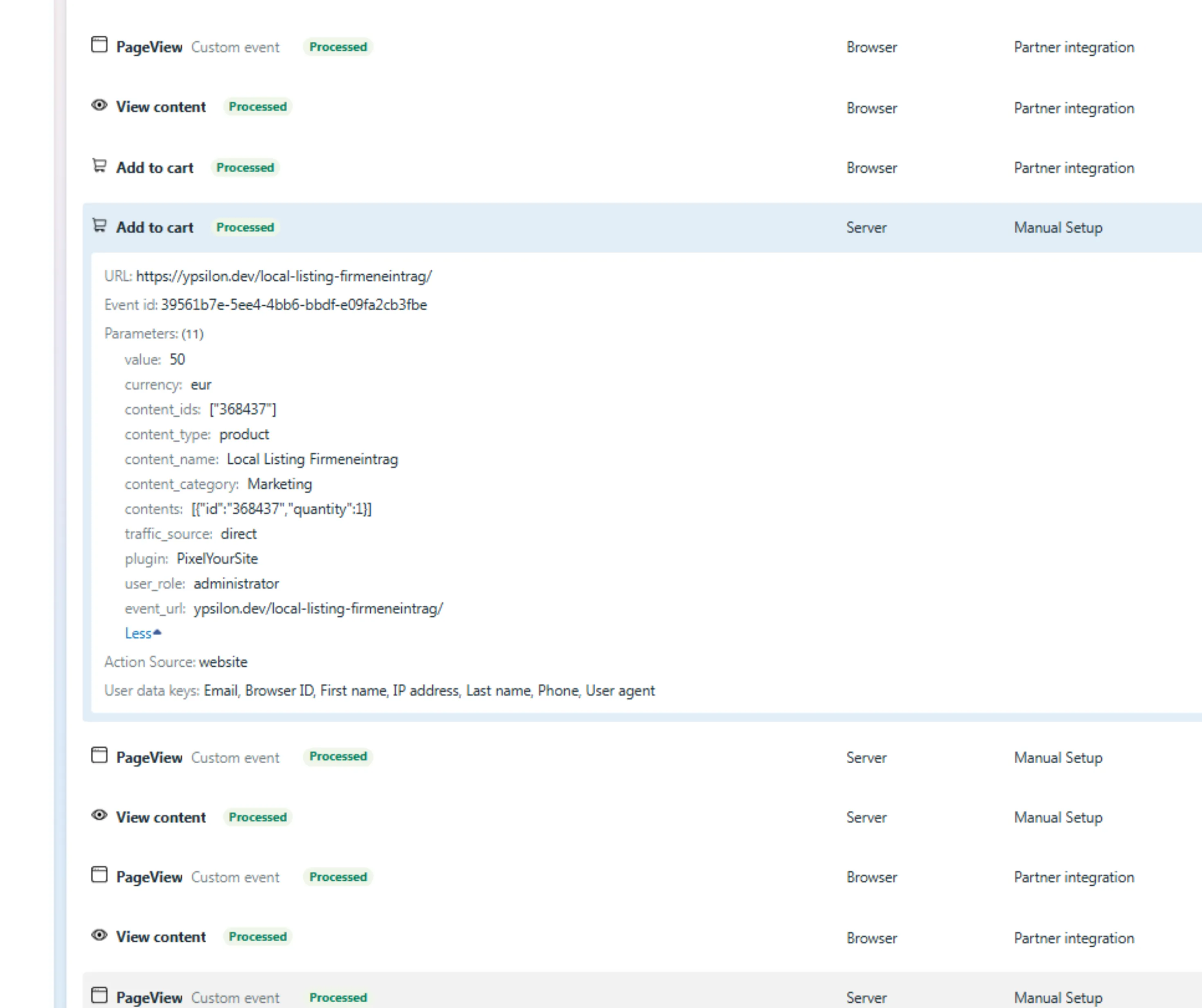 Online Werbung 7 pixelyoursite meta pixel api